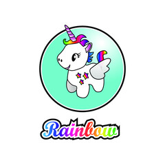 Illustration Vector graphic of unicorn logo