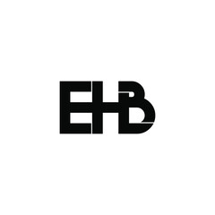 Fototapeta premium ehb letter original monogram logo design