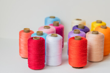 spools of threads, multicolor, craft, hobby