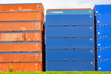 Fototapeta premium cargo containers used for shipping