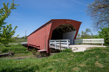 The Hogback covered bridge, in Winterset Iowa, part of the bridges of Madison County