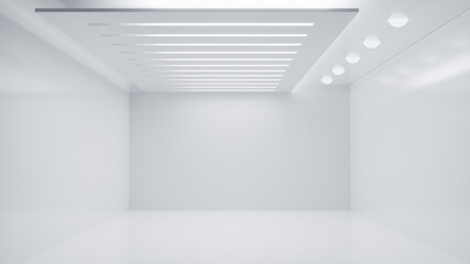 Abstract Futuristic empty floor and room Sci-Fi Corridor With light for showcase,room,interior,display products.Modern Future cement floor and wall background technology interior concept.3d render