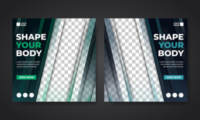 Fototapeta premium Flyer or social media post template sport themed