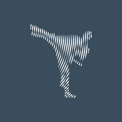 Taekwondo logo line art. Martial art