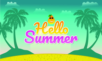 summer vacation at the beach