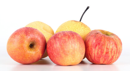 Fruits on white background
