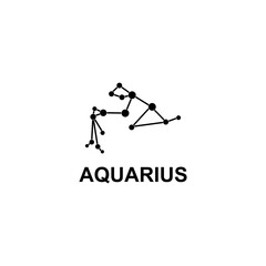 Aquarius zodiac constellations icon vector sign symbol