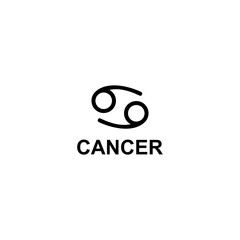 Obraz premium Cancer zodiac constellations icon vector sign symbol