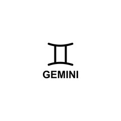 Gemini zodiac constellations icon vector sign symbol
