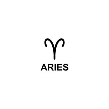 Aries zodiac constellations icon vector sign symbol