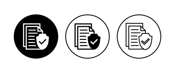 Insurance icon set. insurance symbol vector