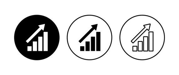 Growing graph Icon set. Chart icon. diagram icon