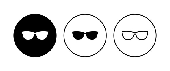 Glasses icon set. Glasses vector icon