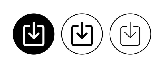 Download icon set. Download vector icon