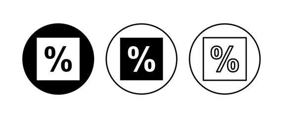 Discount icon set. Discount tag icon.