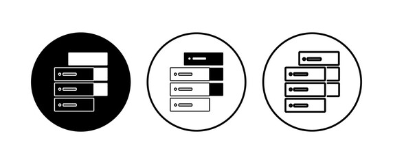 Database icon set. database vector icon