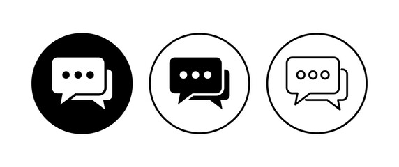 Chat icon set. speech bubble icon. comment icon vector. message. contact us