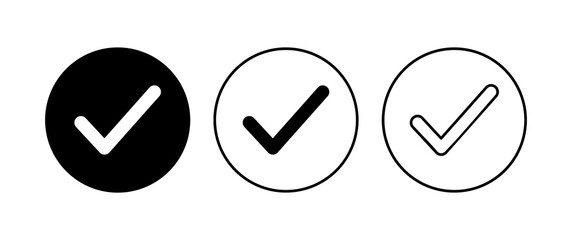 Check mark set. Check mark icon. Tick mark symbol vector