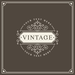 Fototapeta premium Vintage frame luxury for Greeting Card , Luxury Invitation , Royal Certificate , etc.