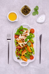 Salad of fresh vegetables.