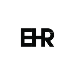 ehr letter original monogram logo design