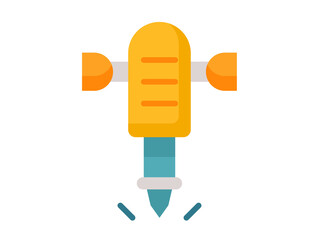 jack hammer single isolated icon with flat style