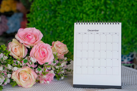 2021 Calendar desk for Wedding Planner and organizer to plan and reminder daily appointment, meeting agenda, schedule, timetable, and management of job. Calendar reminder event Concept