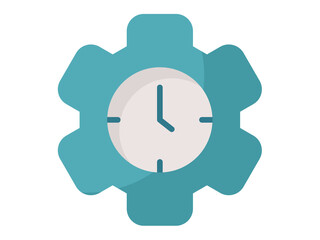 productivity efficiency working time single isolated icon with flat style