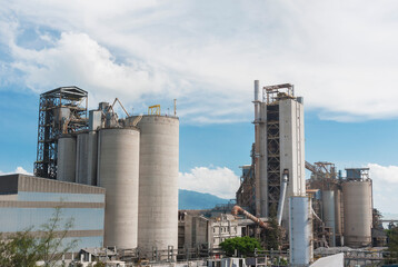 Exterior of chemical factory. Industrial background