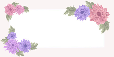 Elegant floral banner with a summer theme