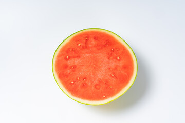 Cut half of the watermelon