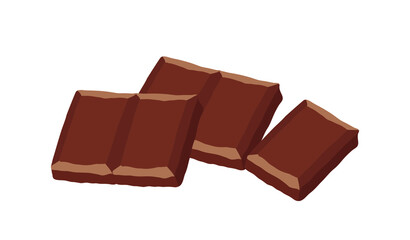 Chocolate bar. Outline vector illustration on a white background.