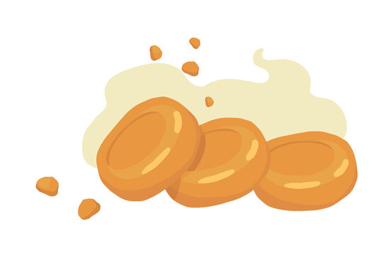 orange candies with cream, sweet food clip art preview