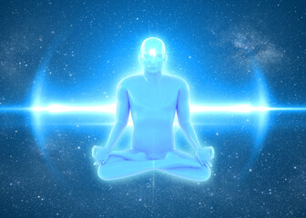 Fototapeta na wymiar YOGA_002 Meditation Zen Chakra kundalini Space Background
