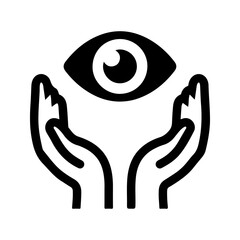 Eye care icon, vector and glyph