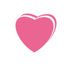 Heart pink icon design template vector illustration isolated