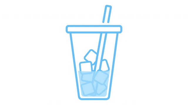中身が減る蓋付きカップ 白背景