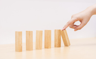 hand holding a block