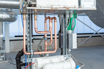steam humidifier for aeration pipes in a technical room