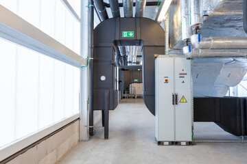 aeration pipes in a technical room
