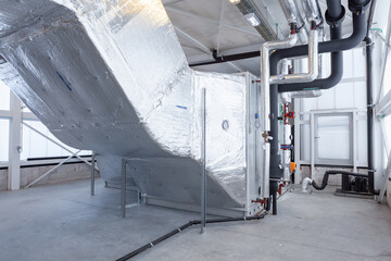 aeration pipes in a technical room