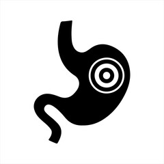 Stomach disorders icon, vector and glyph
