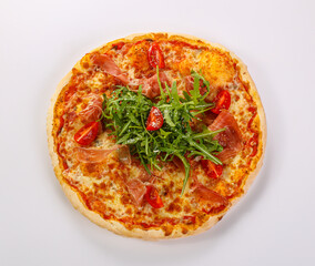 Pizza with parma and rucola
