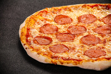 Italian traditional Pizza with pepperoni