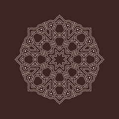 vector beautiful illustration of big beautiful mandala, isolated design