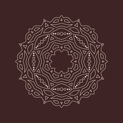 vector beautiful illustration of big beautiful mandala, isolated design