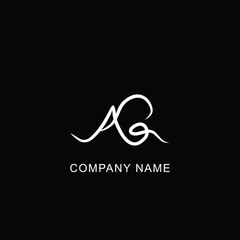 initial signature writing logo ag