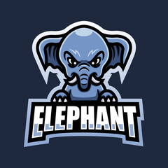 Elephant mascot esport logo design