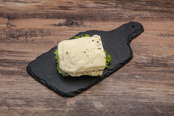 Halloumi cheese with mint for grill