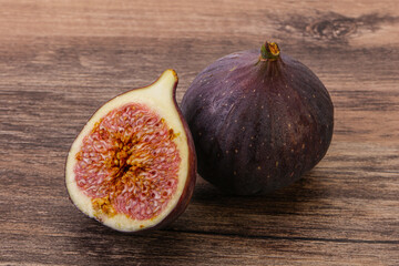 Sweet purple slice of fig